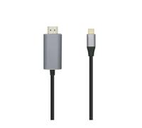 Cable conversor aisens a109-0393/ usb tipo-c macho - hdmi macho/ 1.8m/ negro