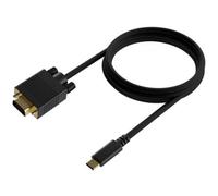 Cable Conversor Aisens A109-0692/ USB Tipo-C Macho - VGA Macho/ Hasta 27W/ 1250Mbps/ 80cm/ Negro