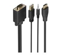 Cable conversor aisens a115-1007 svga macho - usb macho - jack macho/ hdmi macho/ 1m/ negro