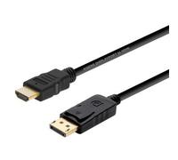 Cable Conversor Aisens A125-0364/ DisplayPort Macho - HDMI Macho/ Hasta 5W/ 2300Mbps/ 2m/ Negro