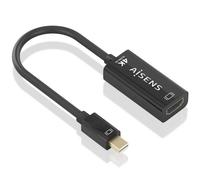 AISENS - A125-0904 - CONVERSOR Mini DP A HDMI 4K@60HZ, Mini DP/M-HDMI/H Negro, 15CM