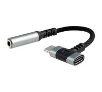 Cable Conversor Audio Nanocable 10.24.1207/ USB Tipo-C Macho - Jack 3.5/ USB Tipo-C Hembra/ 10cm/ Ne