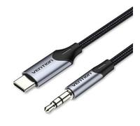 Cable Conversor Audio Vention BGKHF/ USB Tipo-C Macho - Jack 3.5 Macho/ 1m/ Gris