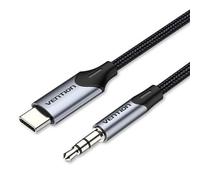 Cable conversor audio VENTION bgkhf/usb tipo-c macho - jack 3.5 macho/ 1m/gris