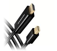Cable Conversor AXAGON RVDM-HI14C2 Mini DP > HDMI 1.4 cable 1.8m, 4K/30Hz