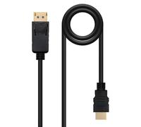 CABLE CONVERSOR DP A HDMI, DP/M-HDMI/M 1.5M NEGRO NANOCABLE