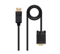 Nanocable cable conversor displayport macho a vga macho 2m - negro