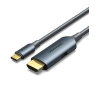 Cable conversor hdmi 2.0 4k vention ablhg/ usb tipo-c macho - hdmi macho/ usb tipo-c pd 1.5m/ gris
