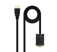 Conversor Hdmi A Vga 1.8 M Negro Nanocable