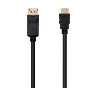 Cable Conversor Nanocable 10.15.4300/ Displayport Macho - HDMI Macho/ 50cm/ Negro