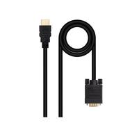 Conversor Hdmi A Vga 1.8 M Negro Nanocable