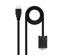 Cable Conversor Nanocable 10.15.4348/ HDMI Macho - VGA Macho/ 1.8m/ Negro