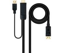 Cable Conversor Nanocable HDMI 2.0 a DisplayPort V1.2 1,8 m Negro
