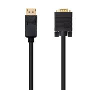 Cable Conversor Nanocable 10.15.4401/ DisplayPort Macho - VGA Macho/ 1m/ Negro