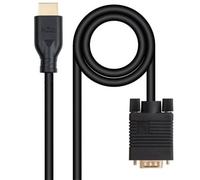 Nanocable Cable conversor 10.15.4602 VGA/M a HDMI/M Negro 1.8m