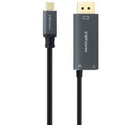 Nanocable 10.15.5012 - Cable conversor USB-C a DisplayPort V1.4 8K 60Hz y USB-C PD 100W, Aluminio,1.8 m