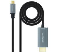 Cable Conversor Nanocable 10.15.5162/ USB Tipo-C Macho - HDMI Macho/ 1.8m/ Negro