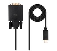 Nanocable Conversor USB-C a VGA 10.15.5202 – USB-C macho a VGA macho – 1,8 m – Negro