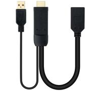 Nanocable Adaptador HDMI 2.0 a DisplayPort V1.2 20 cm Negro