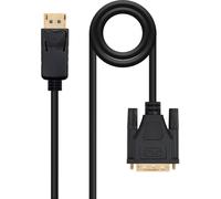 Cable Conversor NanoCable DisplayPort/M para DVI/M 2 M Negro
