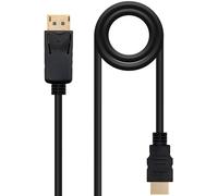 Cable Conversor NanoCable DisplayPort/M para HDMI/M 0.5 M Negro