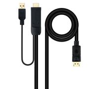 Cable Conversor NanoCable HDMI 2.0 para DisplayPort V1.2 1.8 M Negro