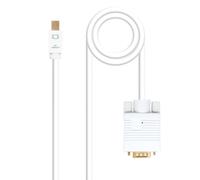 Cable Conversor NanoCable Mini DisplayPort/M para VGA/M 2 M Blanco