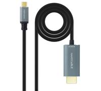 Cable Conversor Nanocable 10.15.5162/ USB Tipo-C Macho - HDMI Macho/ 1.8m/ Negro