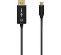 Cable Conversor USB-C Macho - Displayport 8K Macho Negro (0.8 mts) - AISENS