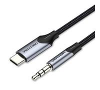 Cable conversor Vention BGKHF USB Tipo-C Macho a Jack 3.5 Macho 1m Gris níquel
