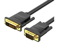 Cable conversor Vention EABBG DVI-D 24+1 macho a VGA macho 1.5m chapado en oro negro