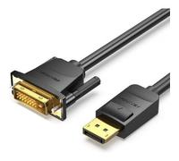 Cable Conversor Vention HAFBF/ DisplayPort Macho - DVI Macho/ 1m/ Negro