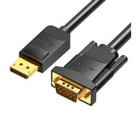 Cable Conversor Vention HBLBH/ DisplayPort Macho - VGA Macho/ 2m/ Negro