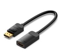 Cable Conversor Vention HBZBB/ DisplayPort Macho - HDMI 4K Hembra/ 15cm/ Negro