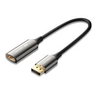 Cable Conversor Vention HFNBC/ DisplayPort Macho - HDMI Hembra/ 25cm/ Negro