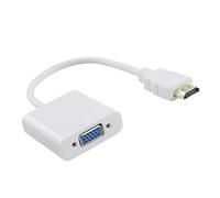 Cable Convertidor Analógico Digital HDMI A VGA, Cable De Transferencia VGA Macho A Hembra for PC, Computadora Portátil, Tableta, HDTV(White)