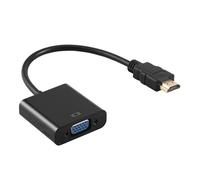 Cable Convertidor Analógico Digital HDMI A VGA, Cable De Transferencia VGA Macho A Hembra for PC, Computadora Portátil, Tableta, HDTV(Black)