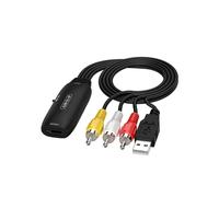 Cable Convertidor AV a HDMI - Adaptador RCA Compuesto a HDMI con Alimentación USB