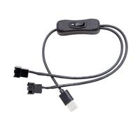 Cable convertidor de alimentación de ventilador USB a 4 pines con cable de refuerzo de voltaje del ventilador de salida de 12 V que garantiza velocidad y brillo completos