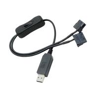 Cable convertidor de alimentación de ventilador USB a 4 pines con cable de refuerzo de voltaje del ventilador de salida de 12 V que garantiza velocidad y brillo completos