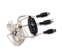 Cable convertidor de cable de teclado a PC, USB MIDI, adaptador MIDI de entrada y salida de PC a cable de teclado de música