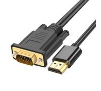 Cable convertidor HDMI a VGA 1080P chapado en oro para PC, portátil, Switch y TV Box (1 m de largo)