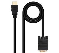 Cable Convertidor HDMI Macho - VGA (D-Sub) Macho Negro (18 metros) - NANOCABLE