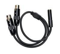Cable Convertidor Premium XLR a 1/4 de Pulgada, Cable Conector XLR de 3 Pines a un Cuarto de Pulgada con Protección contra Ruido, para Amplificadores y Tambores Eléctricos, Negro