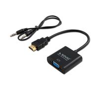 Cable convertidor Savio CL-23/B VGA a HDMI 0,5 m macho-hembra negro