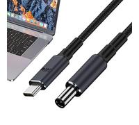 Cable convertidor Tipo C a CC,Cable convertidor PD de Carga rápida de Nailon de 140 W | Adaptador de Larga duración para la Vida Diaria, Cable de Carga de 180 cm para el hogar