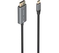 Cable Conversor Aisens A109-0880/ USB Tipo-C Macho - DisplayPort Macho/ 1.8m/ Negro