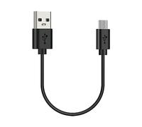 Cable corto de carga USB para auriculares Geekria, compatible con Bose QC35II QC35 QC25, JBL T450BT 700BT, Sony WH-CH700N WH-H900N, cable de alimentación USB a Micro-USB (1ft/30cm)