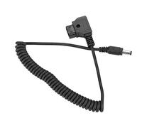 Cable D Tap Macho a DC2.1 de 5,5 x 2,5 mm, Cable de alimentación D Tap a CC, Cable de Resorte Que se extiende de 35 cm a 100 cm, Compatible con Montura V y baterías Anton para