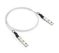 Cable DAC 10G SFP+ de color [blanco] - Cable SFP Twinax para Cisco SFP-H10GB-CU0.5M, Ubiquiti UniFi, D-Link, Supermicro, Netgear, Mikrotik, Fortinet, 0,5 metros (1,6 pies)